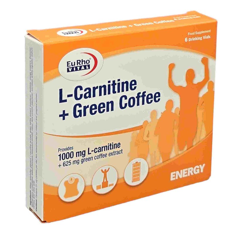 ویال خوراکی ال کارنیتین و قهوه سبز یوروویتال 6 عدد
