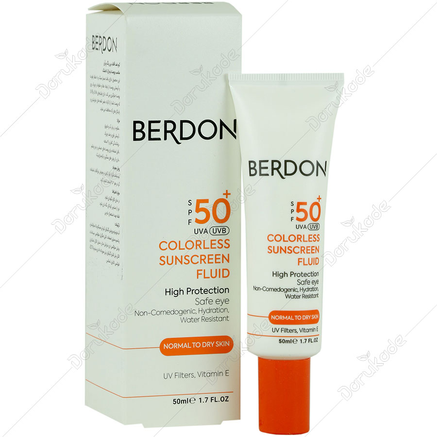 کرم ضد آفتاب بی رنگ پوست نرمال تا خشک بردن 50 میلی لیتر