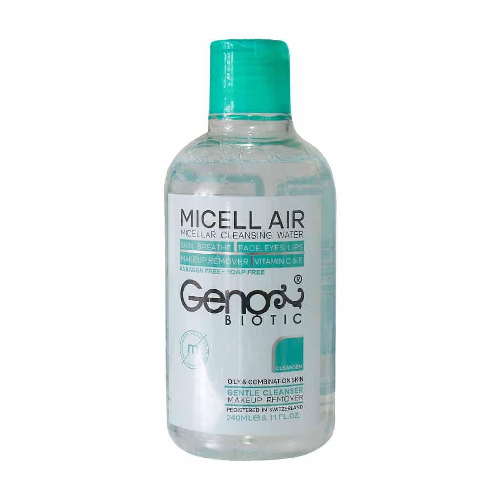 محلول پاک کننده آرایش پوست چرب و آکنه ای ژنوبایوتیک 240 میلی لیتر