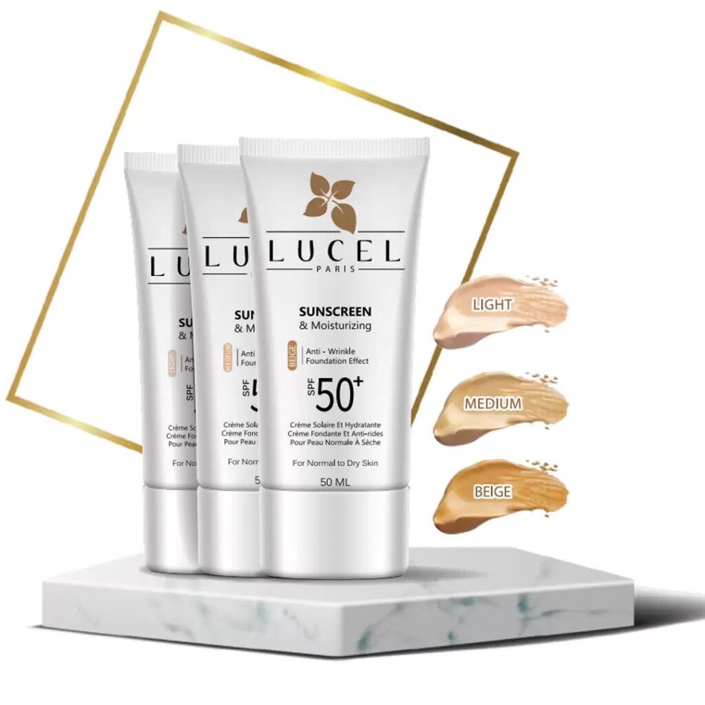 کرم ضد آفتاب رنگی مناسب پوست خشک و معمولی SPF50 لوسل