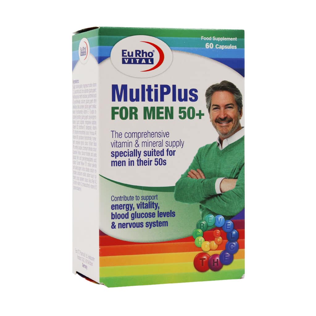 کپسول مولتی پلاس بالای 50 سال آقایان یوروویتال 60 عدد