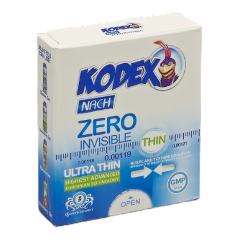 کاندوم کدکس مدل فوق العاده نازک و نامرئی 3 عددی