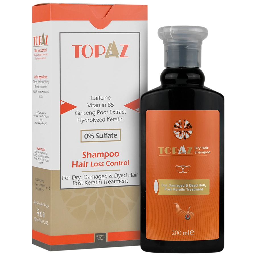 شامپو ضد ریزش موهای خشک توپاز 200 میلی لیتر
