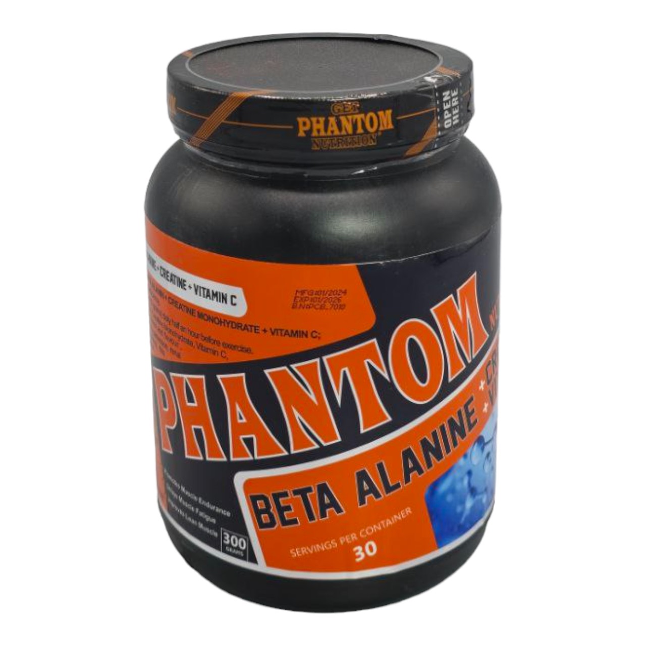 پودر بتا آلانین کراتین و ویتامین C فانتوم نوتریشن 300 گرم