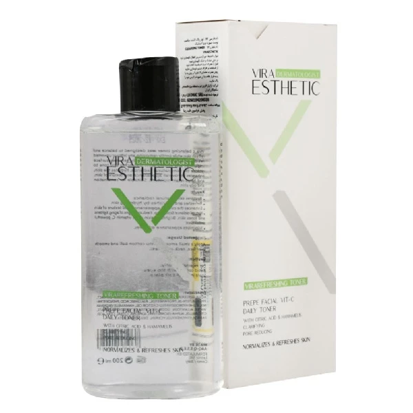 تونر پاک کننده پوست صورت ویرا استتیک