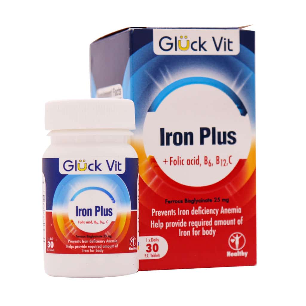 قرص آیرون پلاس گلوک ویت 30 عدد