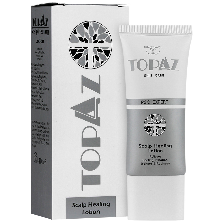 لوسیون التیام بخش پوست سر pso expert توپاز 40 میلی لیتر
