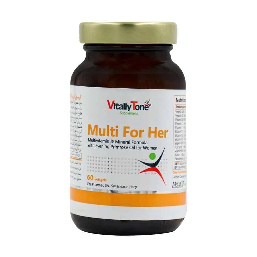 کپسول مولتی فور هر مخصوص بانوان ویتالی تون 60 عدد