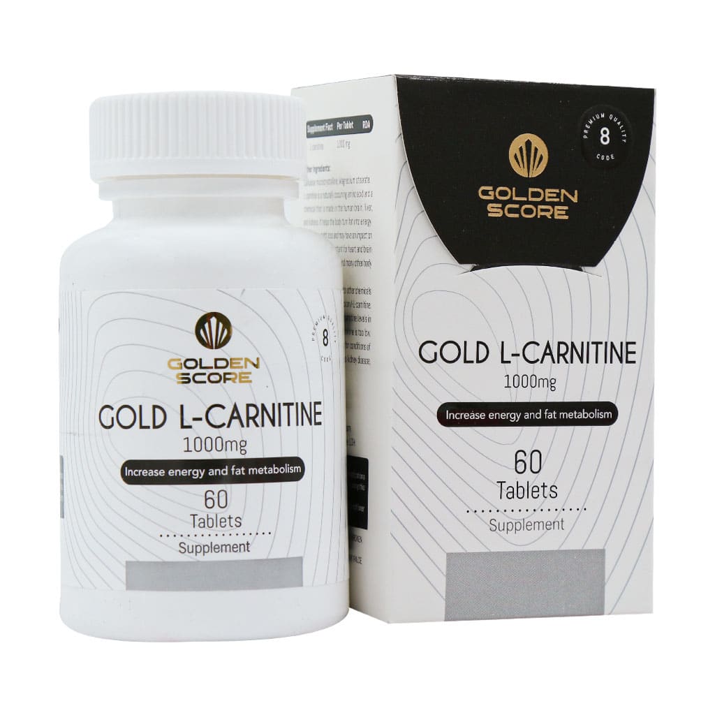 قرص گلد ال کارنیتین 1000 میلی گرم گلدن اسکور 60 عدد
