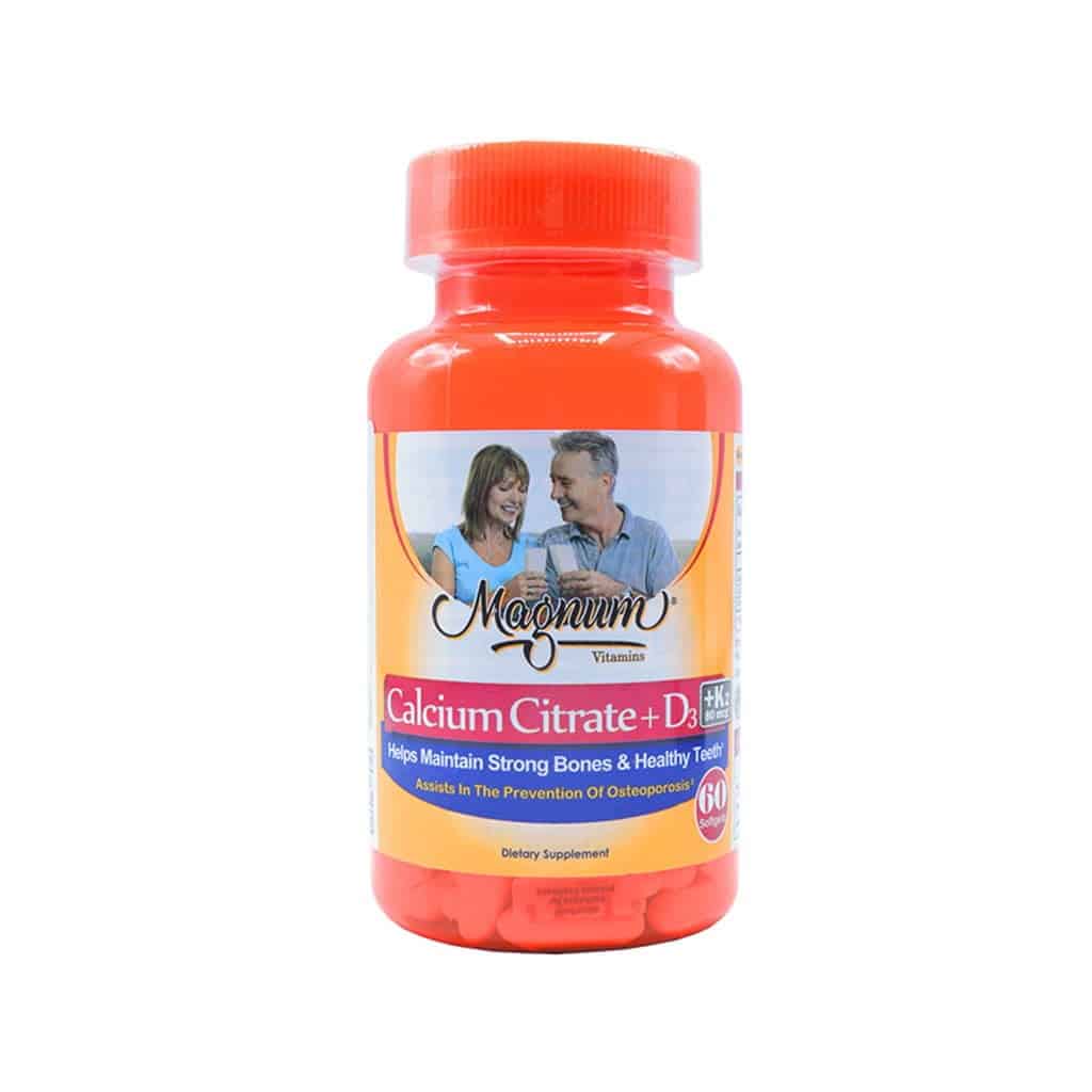 قرص کلسیم سیترات و د3 مگنوم ویتامینز 60 عدد