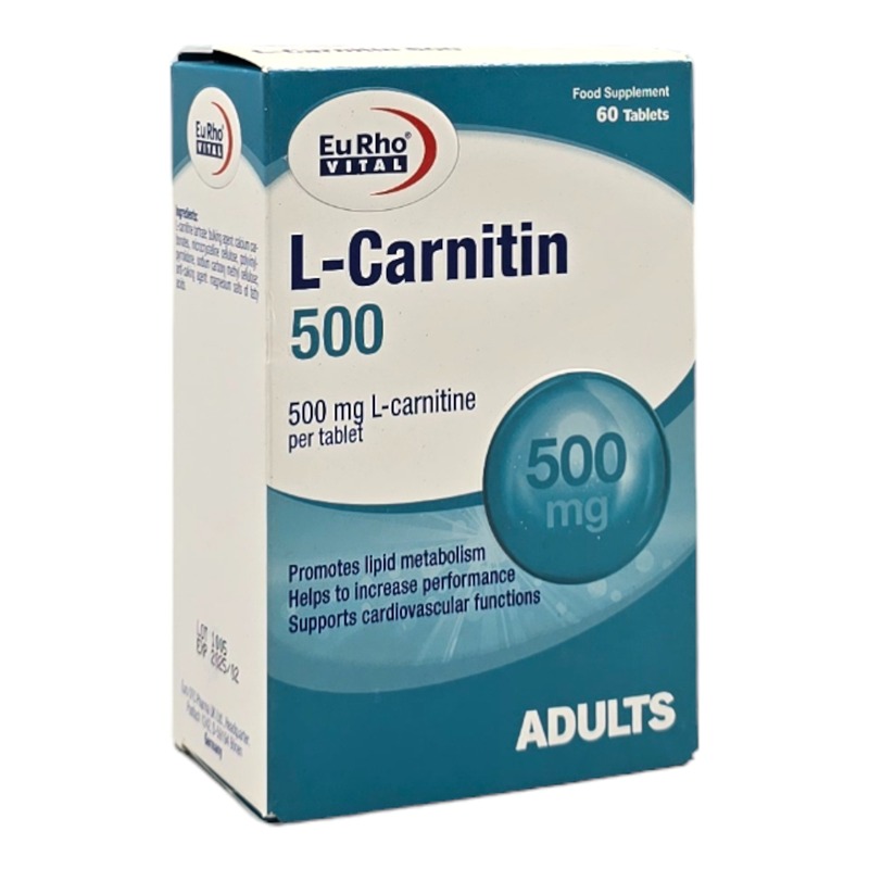 قرص ال کارنیتین 500 میلی گرم یوروویتال 60 عدد