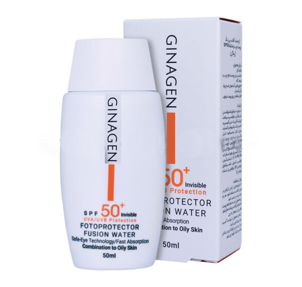 لیکوئید ضد آفتاب بی رنگ پوست چرب SPF 50 ژیناژن