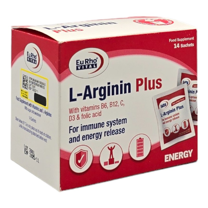 ساشه ال آرژنین پلاس یوروویتال 14 عدد