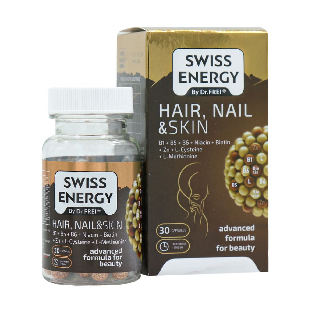 کپسول هیر نیل و اسکین سوییس انرژی 30 عدد