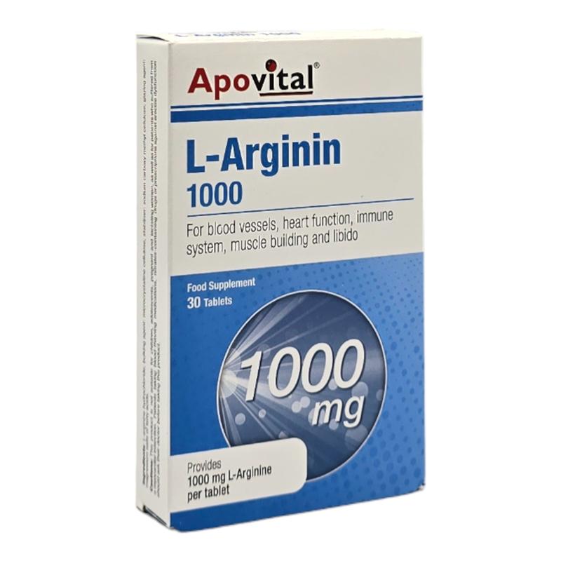 قرص ال آرژنین 1000 میلی گرم آپوویتال 30 عدد