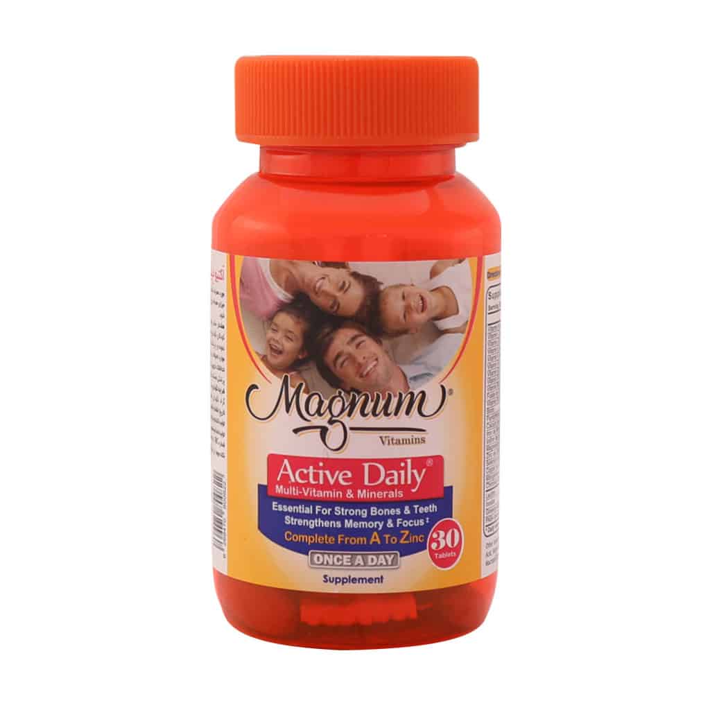 قرص اکتیو دیلی مگنوم ویتامینز 30 عدد